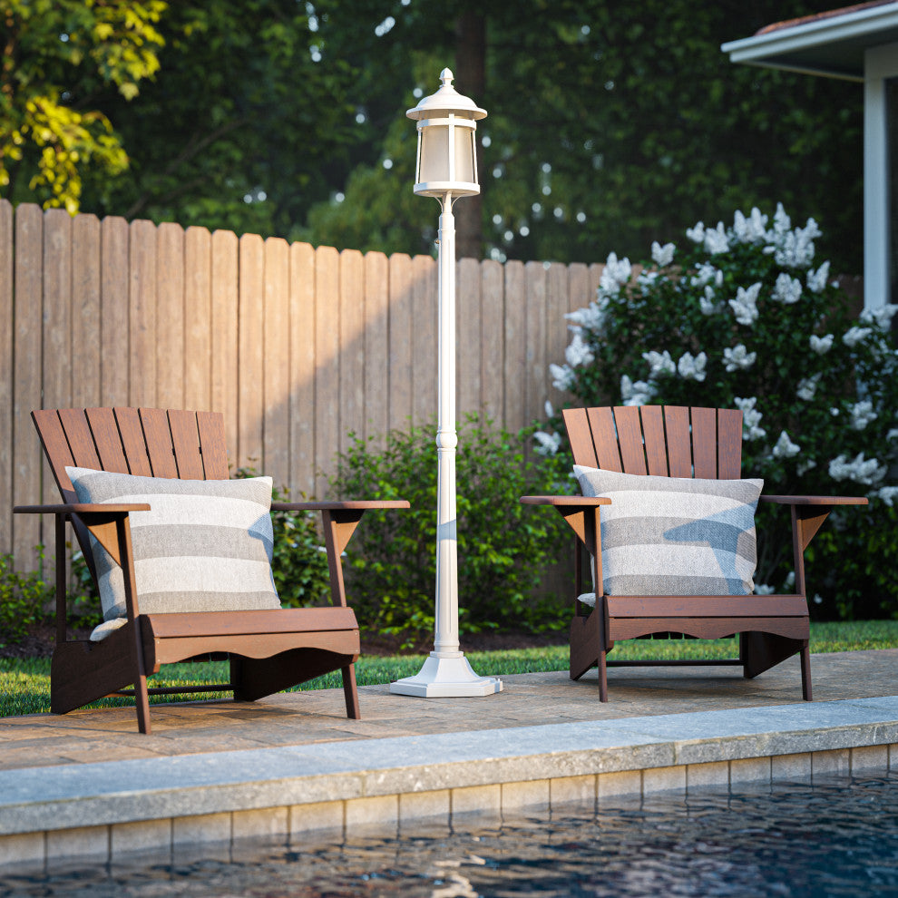 Kenroy 93431WH 1-Light Post Lantern, Portable