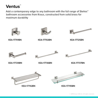 Ventus Bathroom Towel Bar, Brushed Nickel