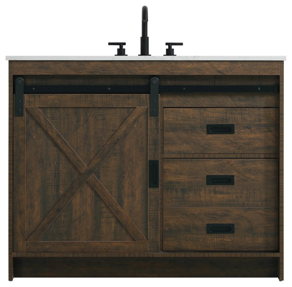 Home Living 42" Single Bathroom Vanity, Expresso