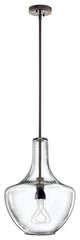 Kichler Everly 1 Light Pendant, Olde Bronze, Clear