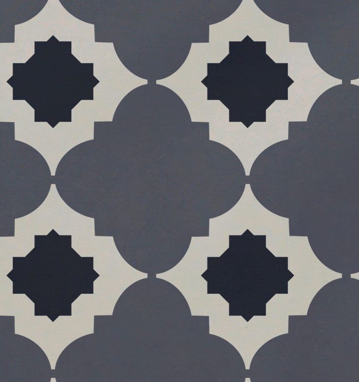 18"x14" Medina, Geometric Print Placemat, Gray, Set of 4