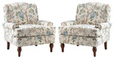 Trasitional Armchair with Solid Wood Legs Set of 2, Bird