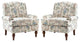 Trasitional Armchair with Solid Wood Legs Set of 2, Bird