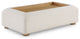 Diana Linen Textured Fabric Upholstered Coffee Table, Natural
