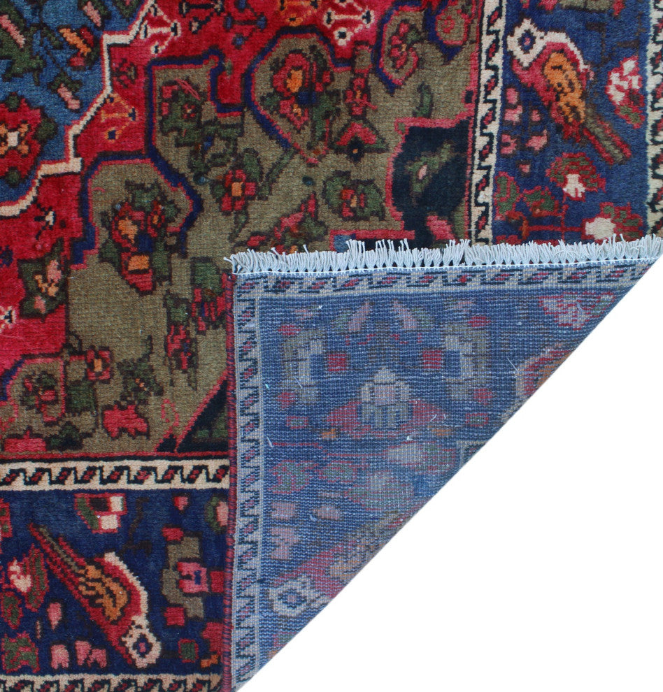 Vintage Distressed Charles Red Rug