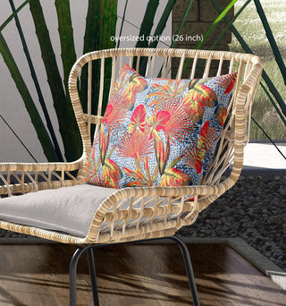 18" Pink Yellow Roses Suede Throw Pillow