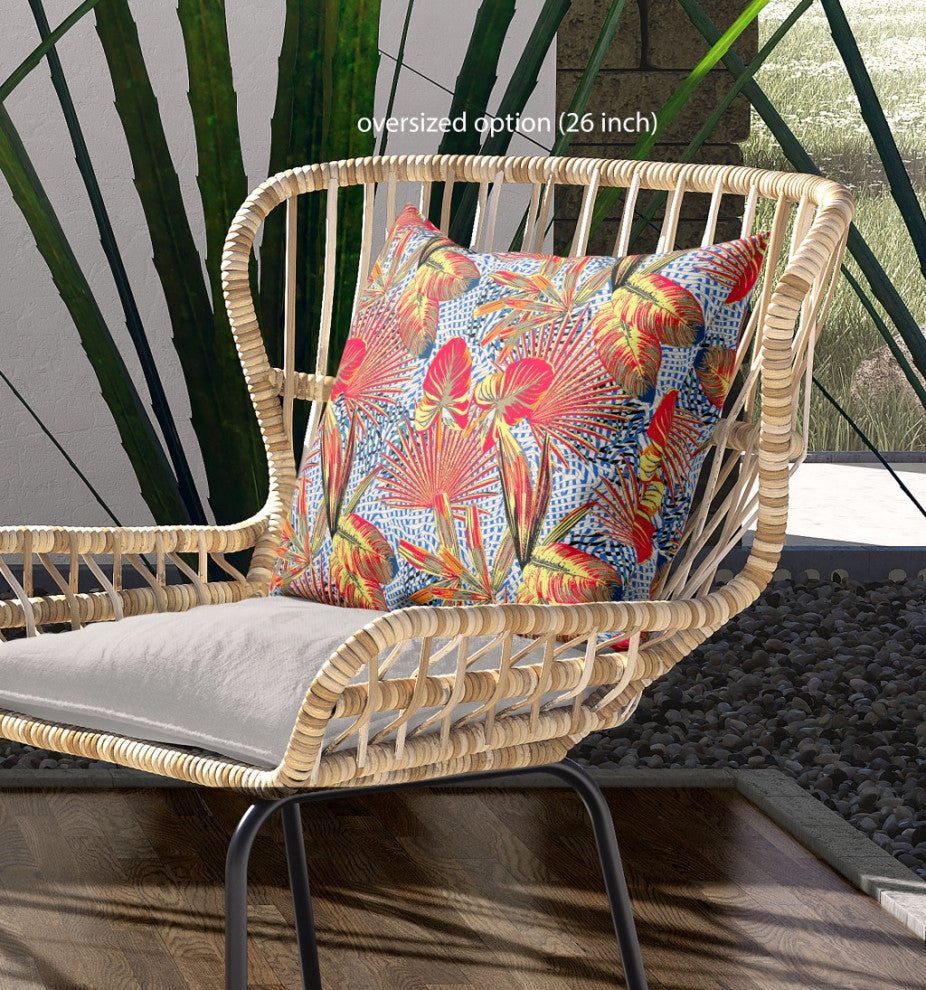 18" Pink Yellow Roses Suede Throw Pillow