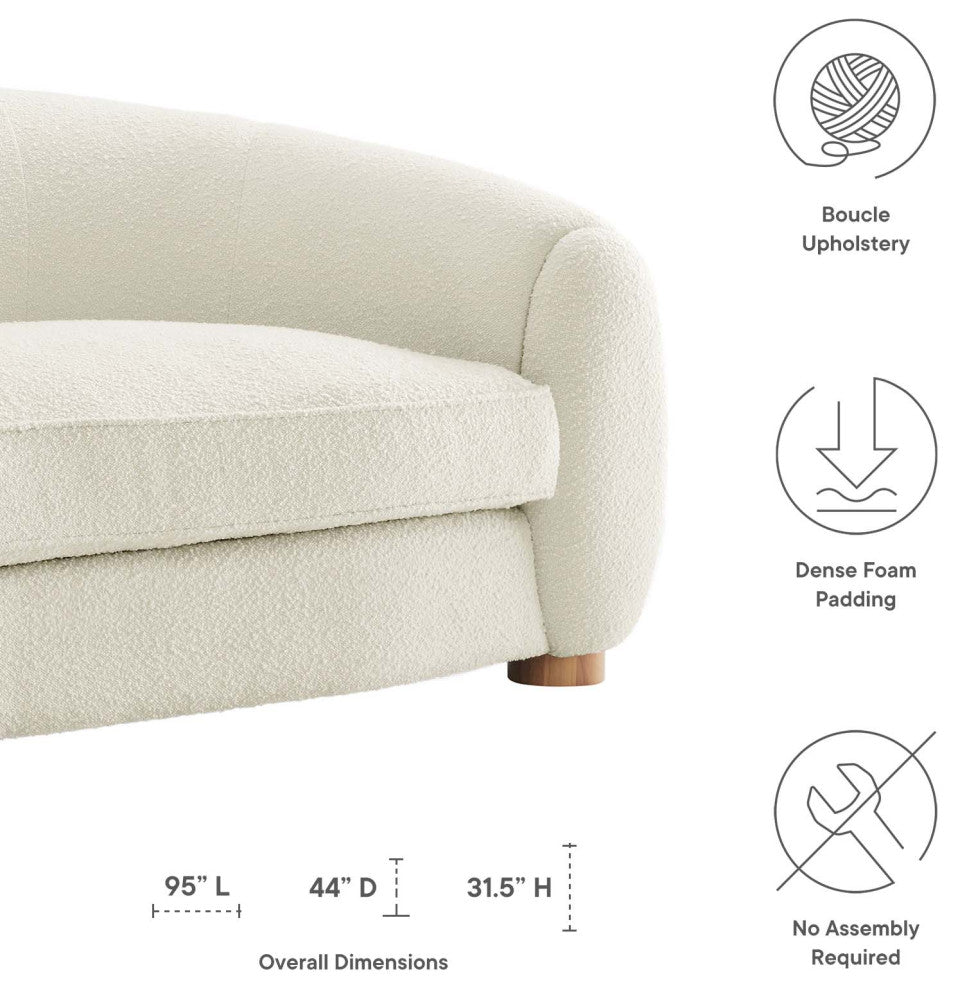 Sofa, Ivory White, Fabric, Modern, Living Lounge Cafe Hotel Lobby Hospitality