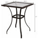 Costway Outdoor Patio Rattan Wicker Bar Square Table Yard Garden Furniture