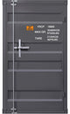 Metal Frame Chest With Single Door, Gunmetal Finish