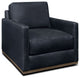 Monterrey 30.5" Wide Upholstered Swivel Chair, Napa Admiral