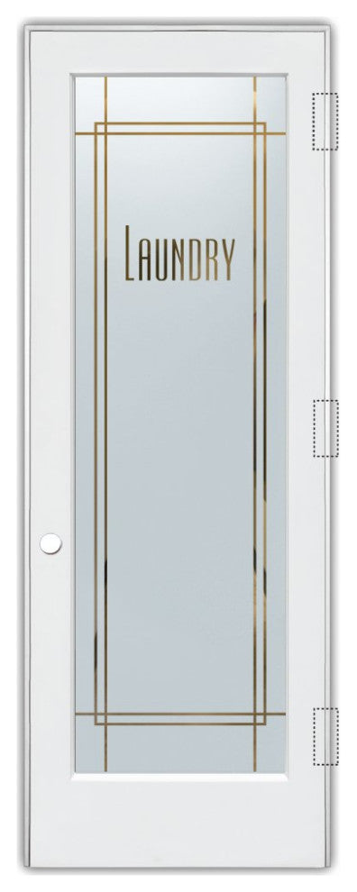 Laundry Door - Ultra Laundry - Primed - 36" x 96" - Knob on Left - Push Open
