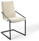Pitch Upholstered Fabric Dining Armchair, Black Beige