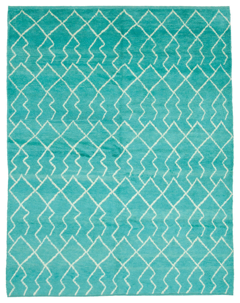 Rug N Carpet - Handmade Decorative 7' 6'' x 9' 4'' Moroccan Area Rug