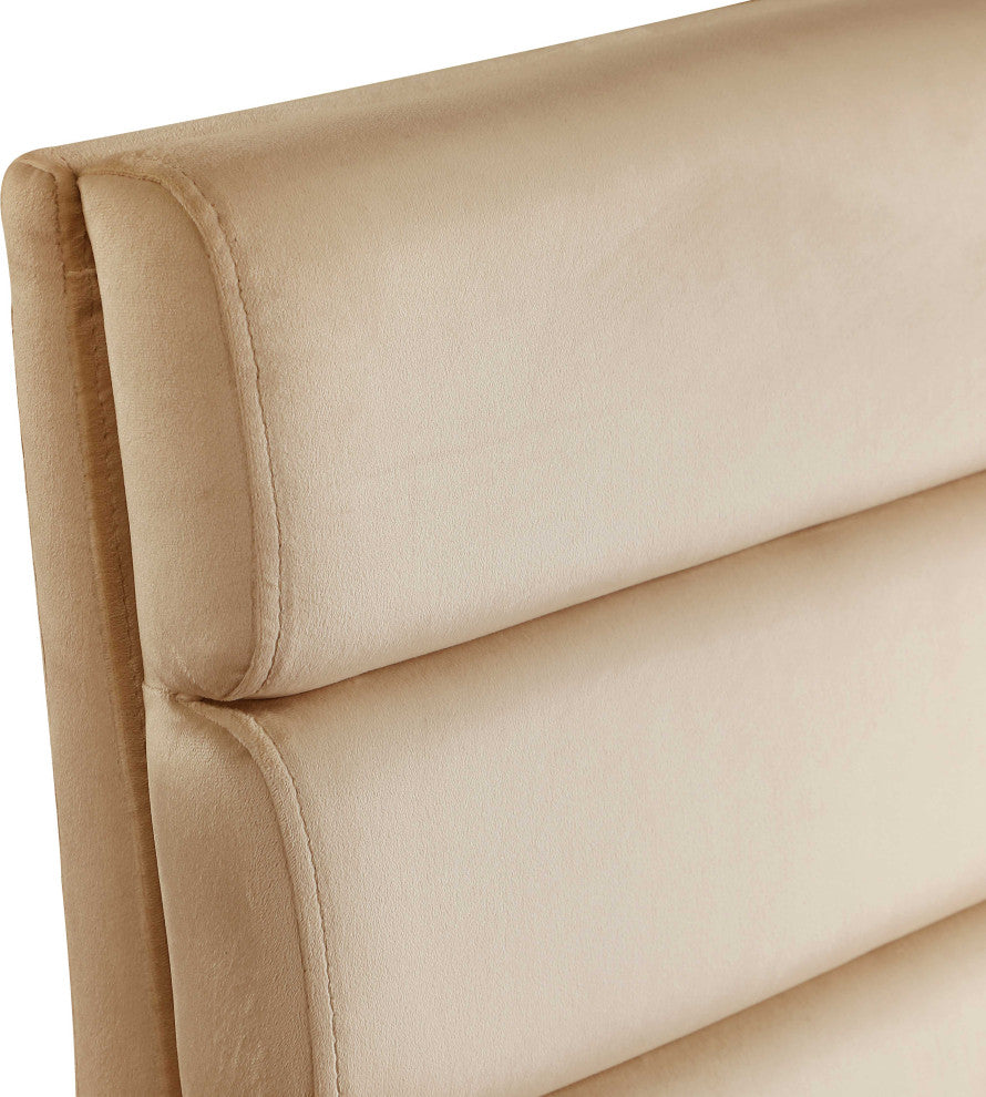 Kai Upholstered Dining Chair, Camel, Velvet, Set of 2