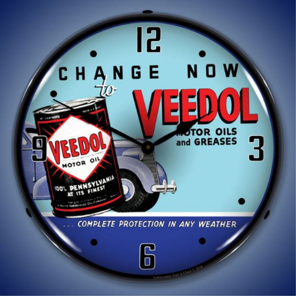1612692 Veedol Oil and Grease Clock