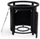 LeisureMod Walbrooke Patio Round Tank Holder, Black