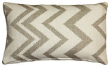 Pillow Decor - Lorenzo Zigzag Cream 12 x 20 Throw Pillow
