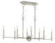 Livex Lighting Brushed Nickel 8-Light Linear Chandelier