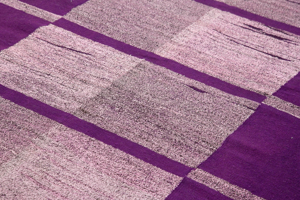 Rug N Carpet - Handmade Turkish 7' 10'' x 10' 1'' Modern Design Wool Kilim Rug