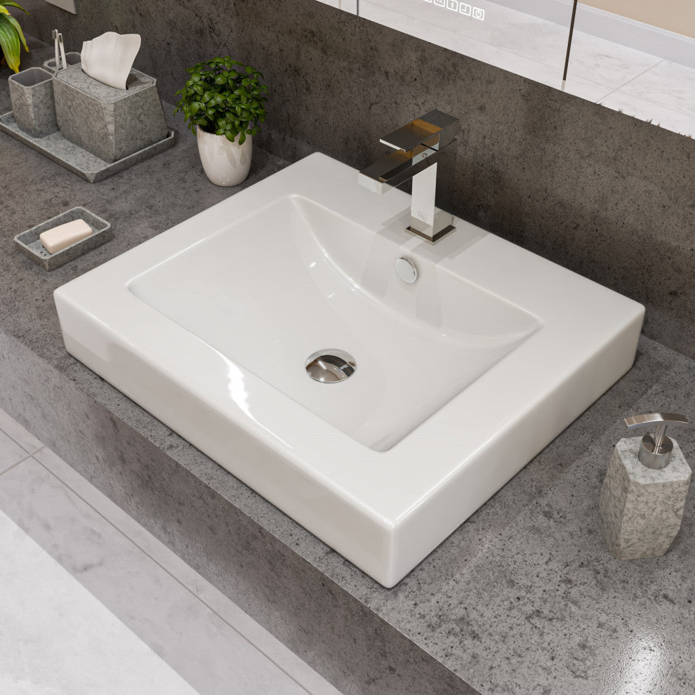 Alfi Brand Abco1023 7 Piece Solid Concrete Bathroom Accessory Set