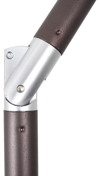 9' Bronze Auto-Tilt Crank Aluminum Umbrella, Pacifica, Brick
