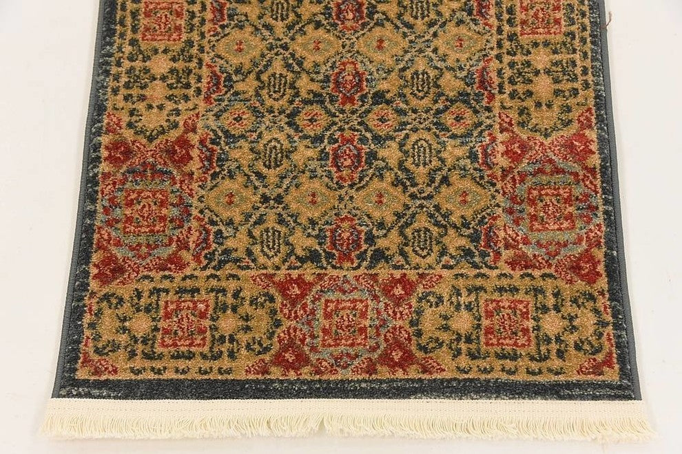 Unique Loom Navy Blue Jefferson Palace 2' 0 x 6' 0 Runner Rug