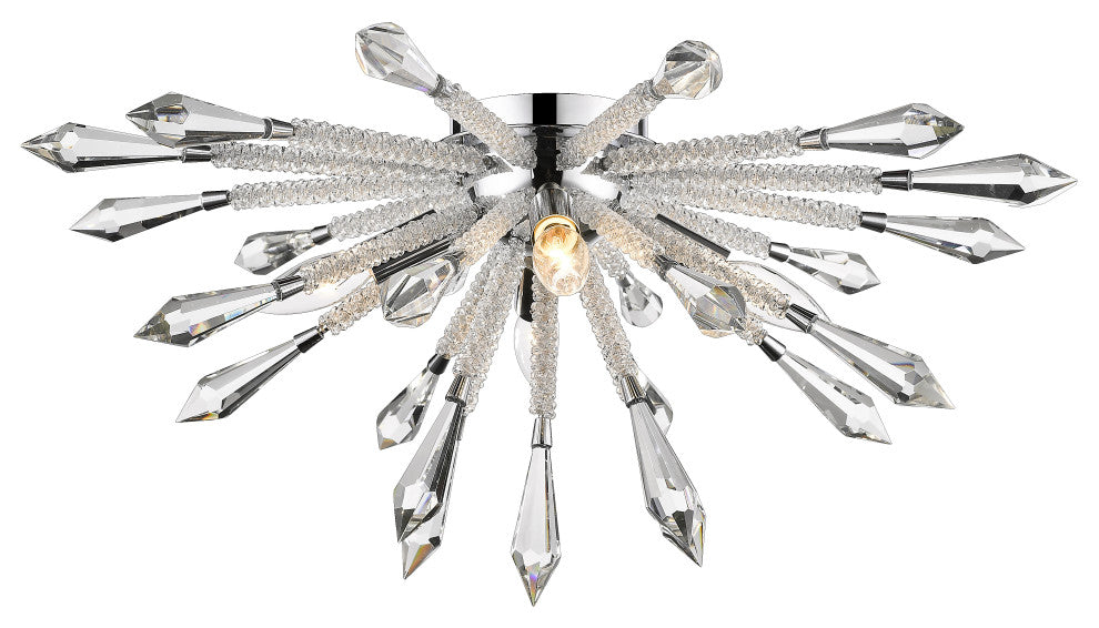 Zlite 4002F4 4-Light Flush Mount, Clear