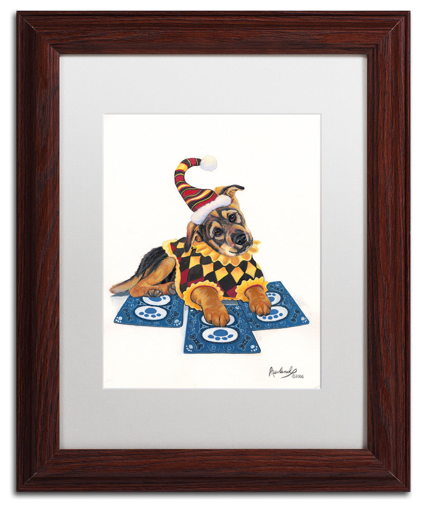 Jenny Newland 'Joker 2' Matted Framed Art, 14x11
