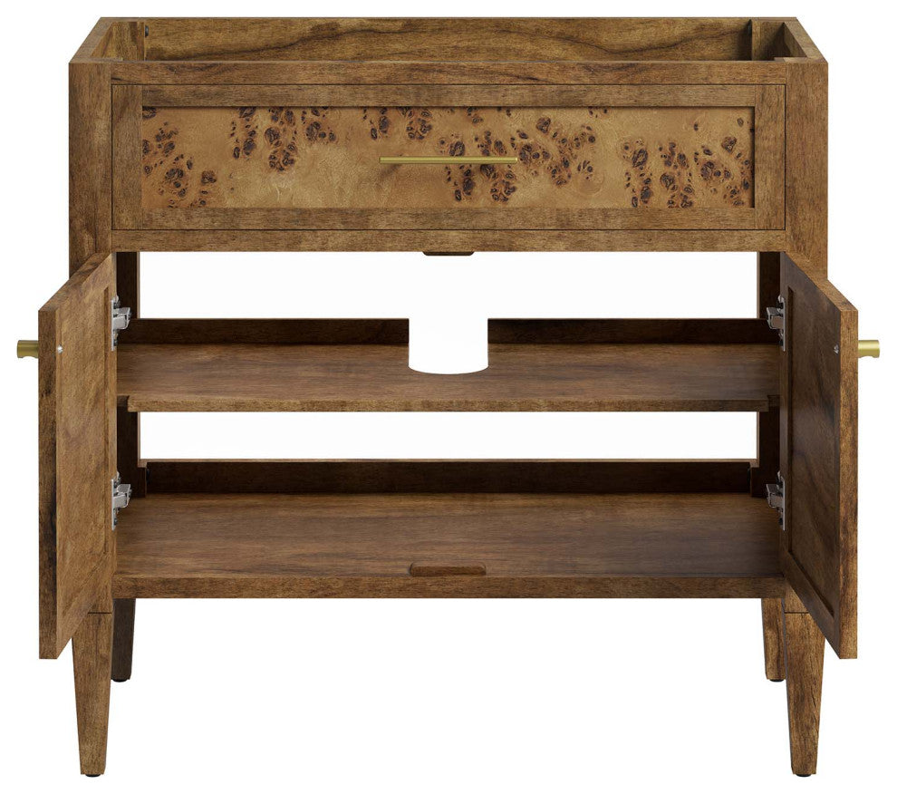 Elysian 36" Wood Bathroom Vanity - Black Brown