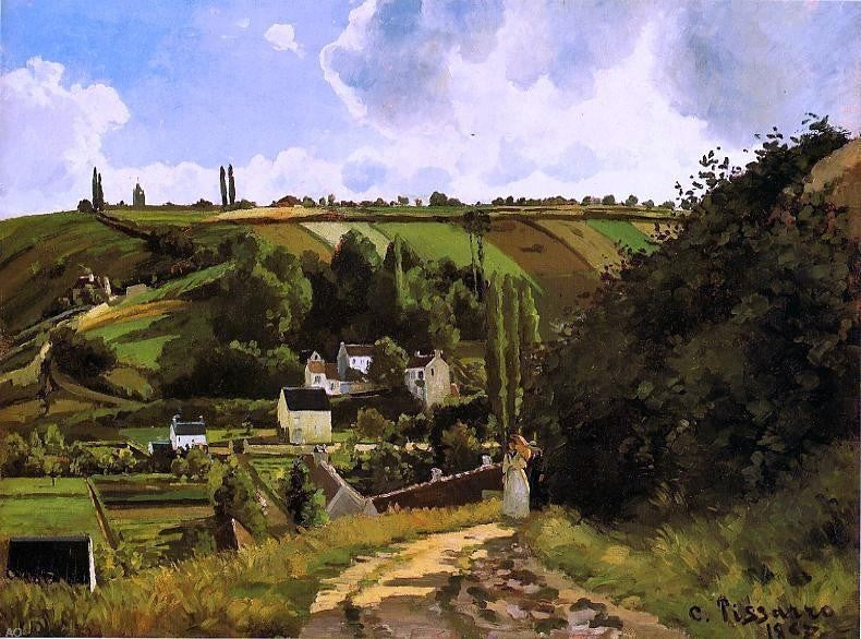 Camille Pissarro The Jallais Hills Pontoise, Gallery Wrapped Canvas, 21"x28"