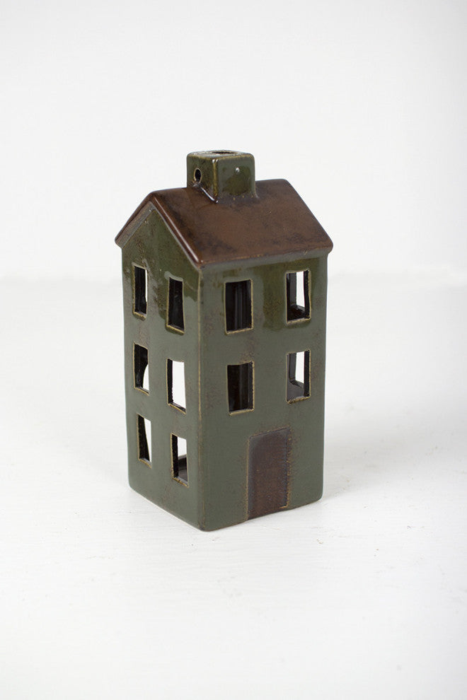 Set of Six Ceramic Village-one Each Design