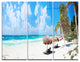 "Bright Caribbean Beach" Metal Wall Art, 3 Panels, 36"x28"