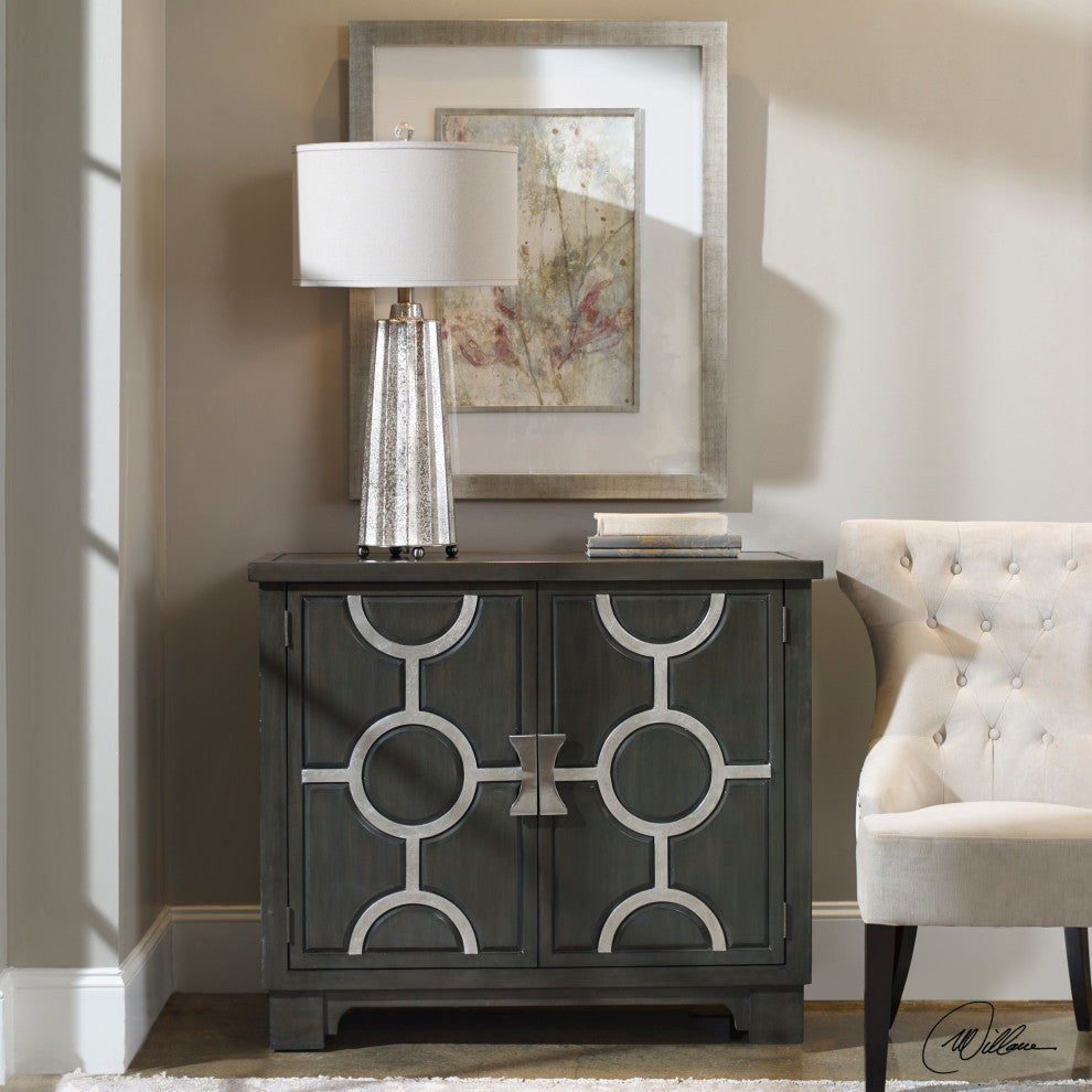 Uttermost Caine Charcoal Accent Cabinet
