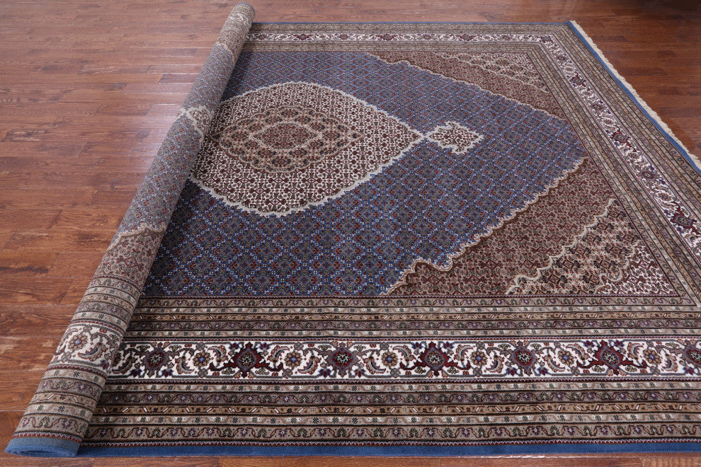Persian Tabriz Wool & Silk Handmade Rug 10' 3" X 14' 3" - Q13008