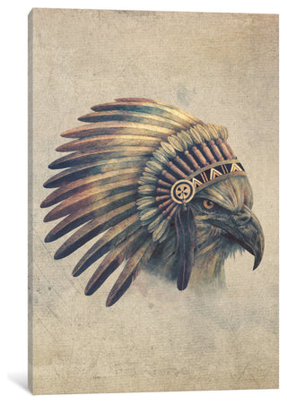 "Eagle Chief Portrait #2" by Terry Fan, 26x18x1.5