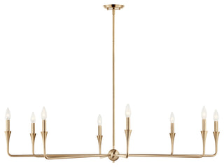 Alvaro Chandelier, Champagne Bronze, 8 Light