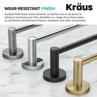 Elie Bathroom Shelf With Towel Bar, Brushed Gold
