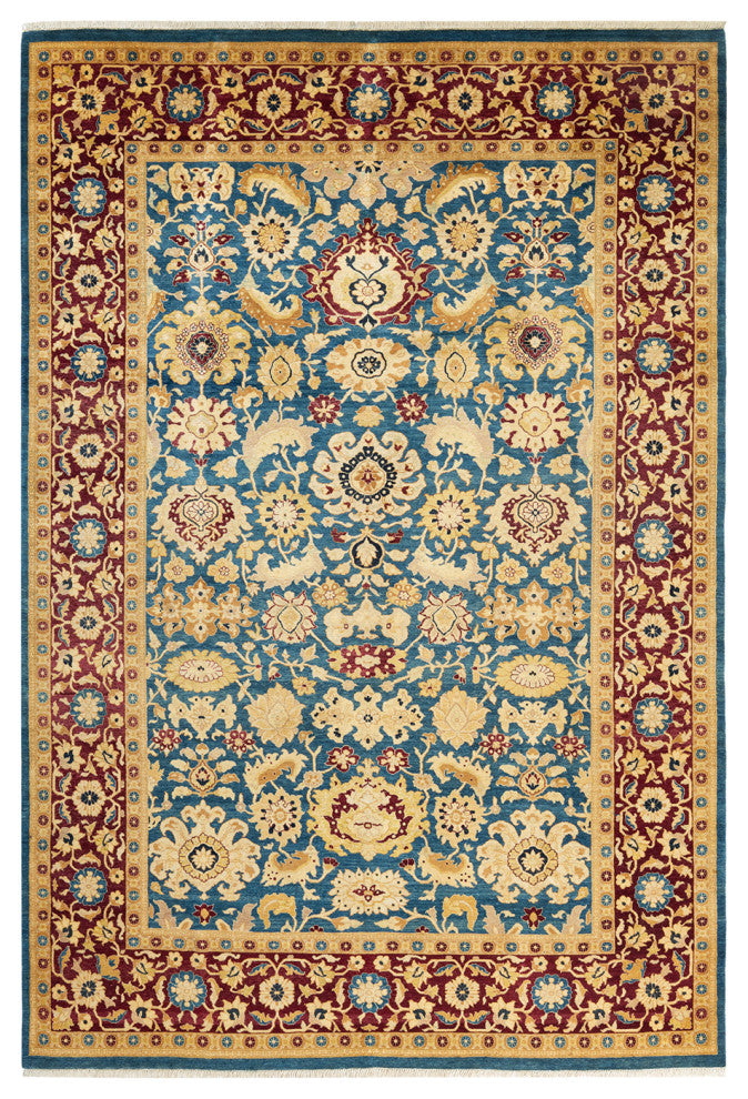 Mogul, One-of-a-Kind Hand-Knotted Area Rug Blue, 6'1"x8'10"
