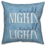 Eight Nights Eight Lights Throw Pillow, 18"x18"