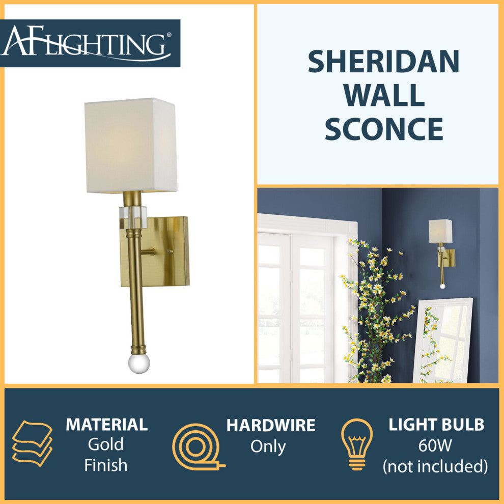Sheridan Wall Sconce, Gold