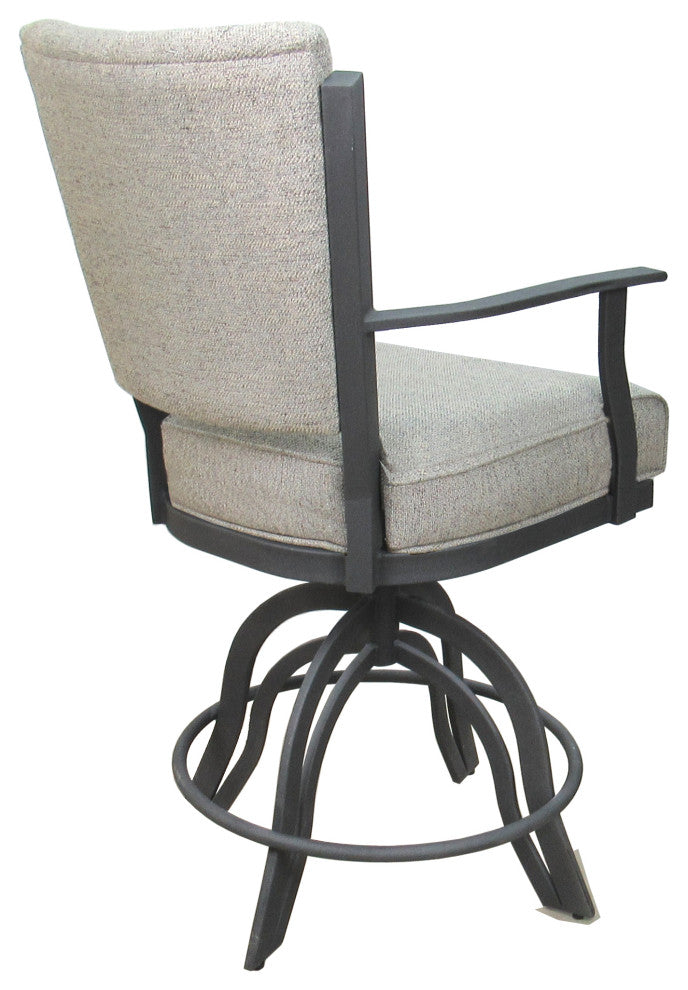 Montana Swivel Tilt Metal 30" Bar Stool or Counter 26" on A Base, Hemsath Slate - Grey, 30"