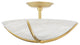 Wheatley 4-Light Semi Flush Aged Brass Finish