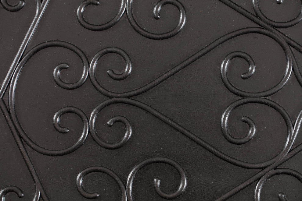 46.5"x14"x1.5" Rubber Boot Tray With Black/Ivory Diamond Coir Insert