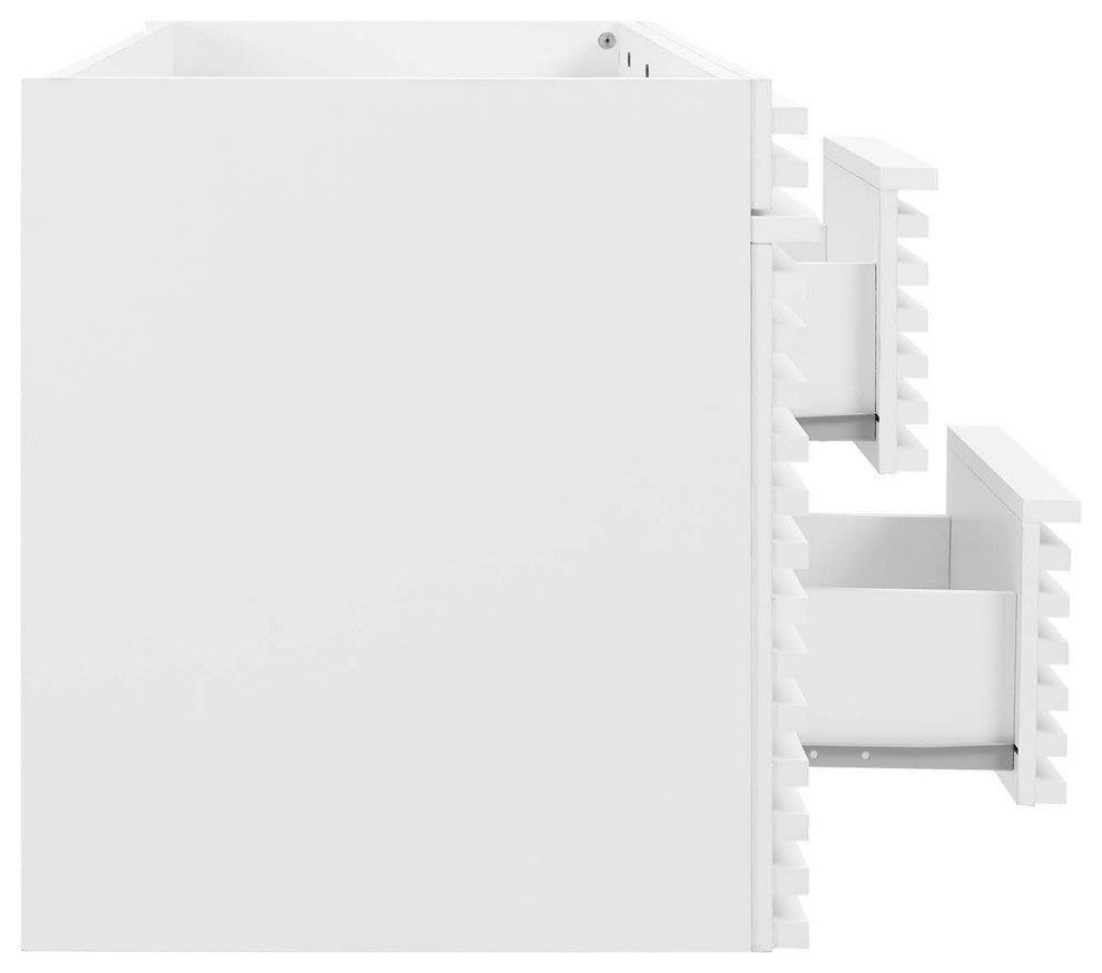 Render 48" Wall-Mount Bathroom Vanity Cabinet, White