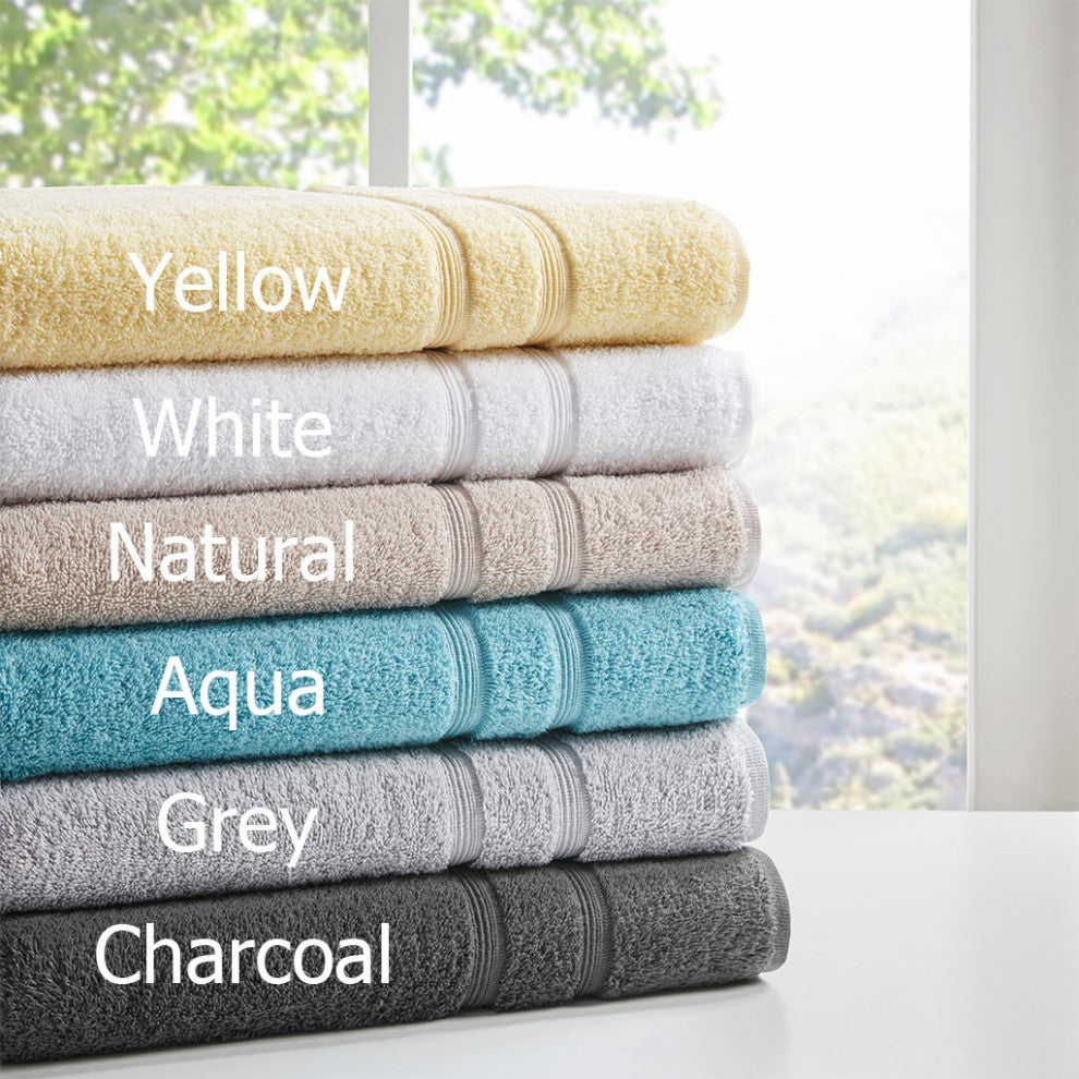 510 Design Aegean Turkish Cotton 500gsm 6-Piece Bathroom Towel Set, Yellow