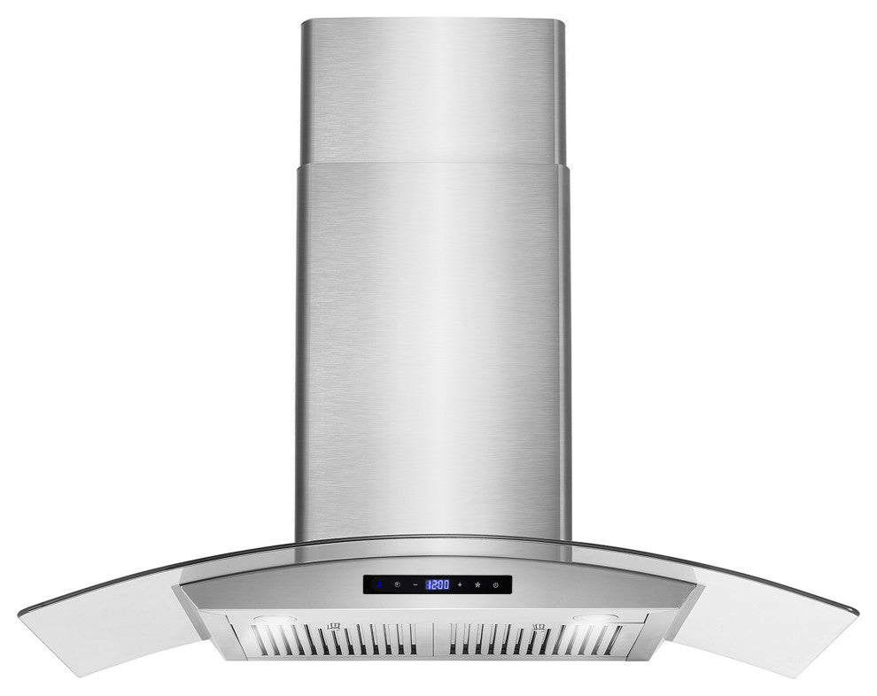 Cosmo 380 CFM Wall Mount Range Hood With Touch Controls, Stainless Steel, 36"
