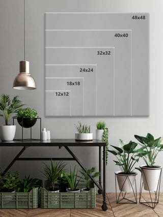 "Symmetrical Wings" Framed Painting Print, 18x18