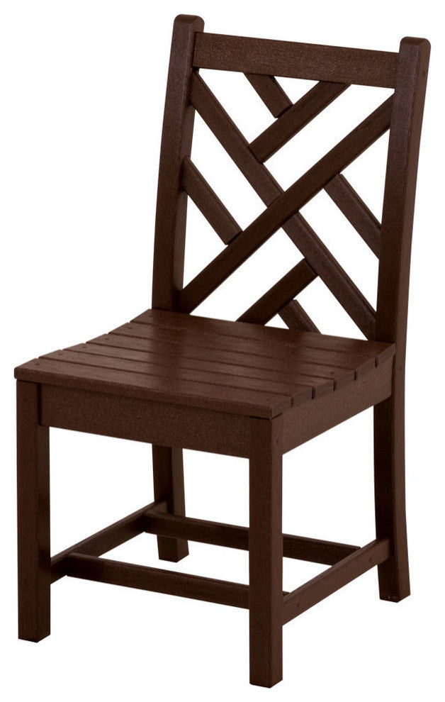 Polywood Chippendale Dining Side Chair, Mahogany