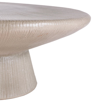 Sunburst Olive Ceramic Patio Coffee Table